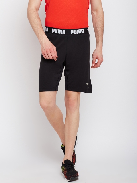 

Puma Men Black Solid Regular Fit Sports Shorts