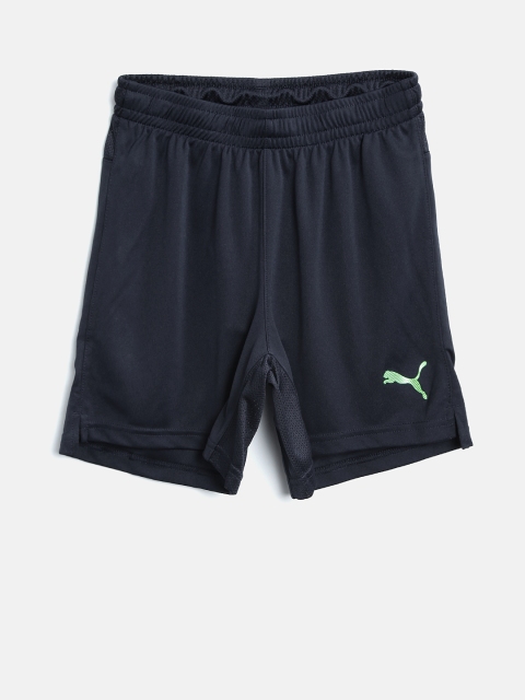 

Puma Boys Navy Blue FTBLNXT Solid Sports Shorts