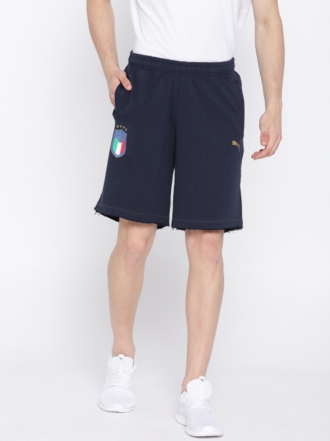 

Puma Men Navy FIGC Italia Fanwear Slim Fit Sports Shorts, Navy blue