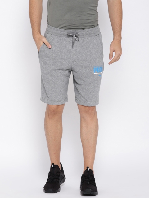 

Puma Men Grey Melange Solid Regular Fit STYLE Athletic Sweat Shorts