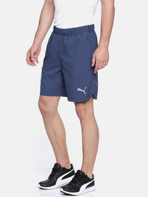 

Puma Men Blue Solid Regular Fit Active Tec Woven Sports Shorts