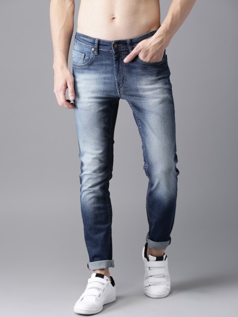 

HERE&NOW Men Blue Slim Fit Mid-Rise Clean Look Stretchable Jeans