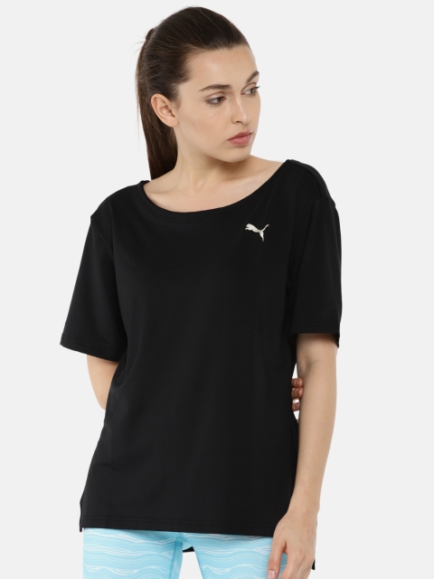 

Puma Women Black Solid Regular TRANSITION Top