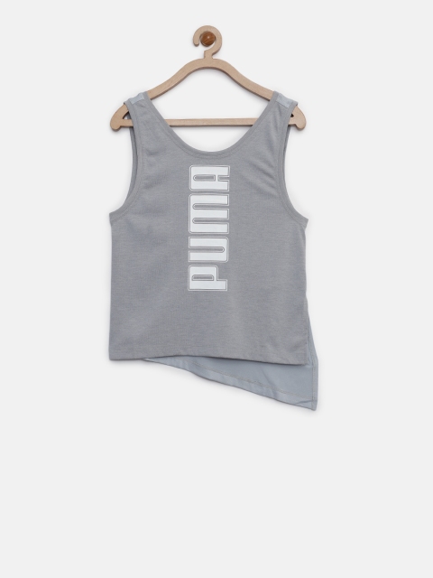 

Puma Girls Grey & White Softsport Printed Tank Top
