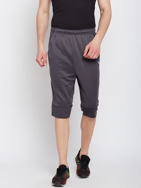 

Puma Men Grey Solid Regular Fit Capris