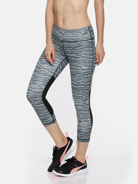 

Puma Black & White Printed Graphic 3/4 Tights