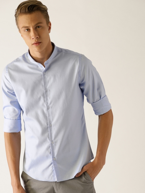 

United Colors of Benetton Men Blue Slim Fit Solid Casual Shirt