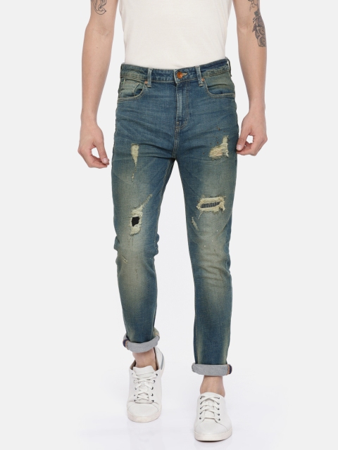 

United Colors of Benetton Men Blue & Assorted Carrot Slim Fit Mid-Rise Jeans