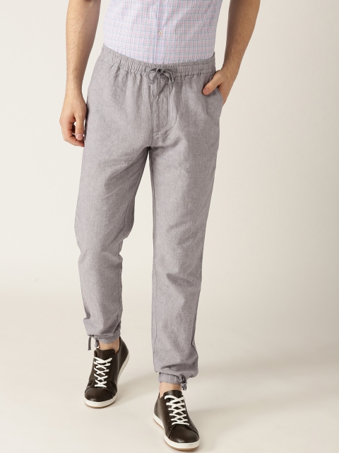 

United Colors of Benetton Men Grey Relaxed Fit Solid Joggers
