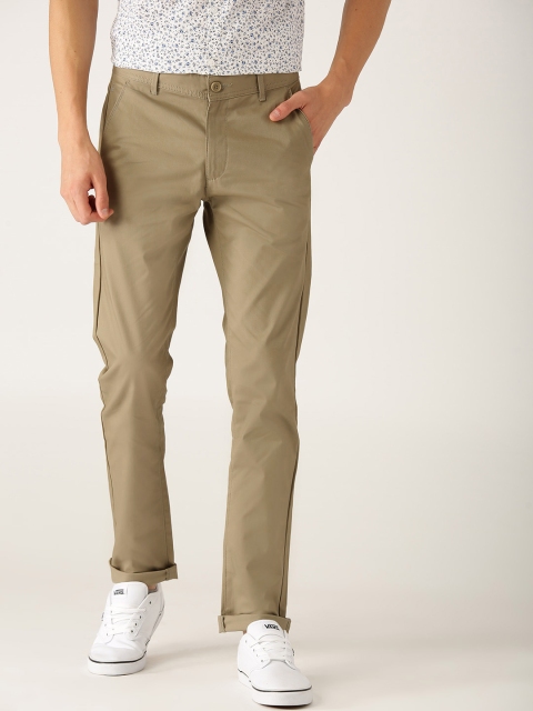 

United Colors of Benetton Men Khaki Slim Fit Solid Chinos