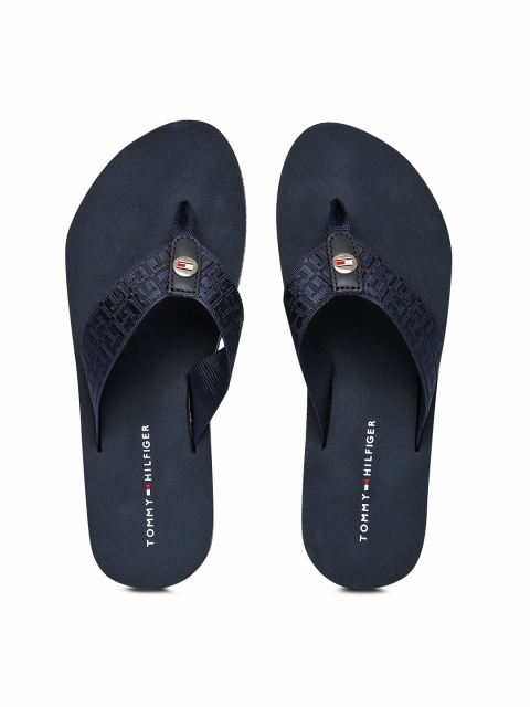 

Tommy Hilfiger Women Navy Blue Solid Thong Flip-Flops