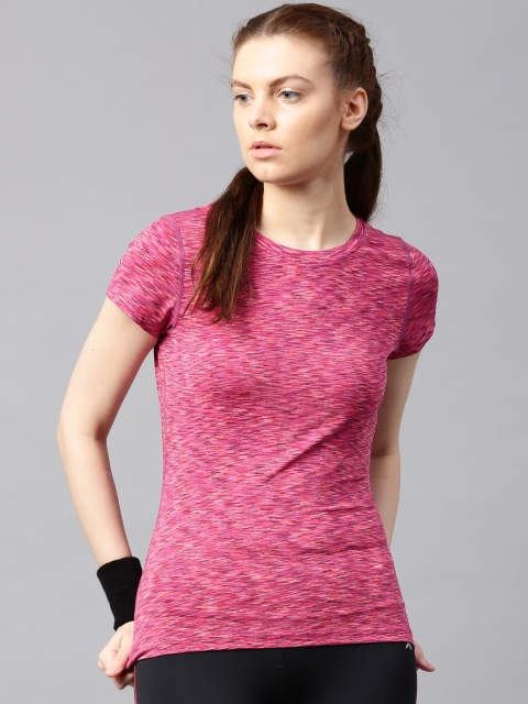 

HRX by Hrithik Roshan Women Pink Solid Round Neck Running RAPID-DRY T-Shirt