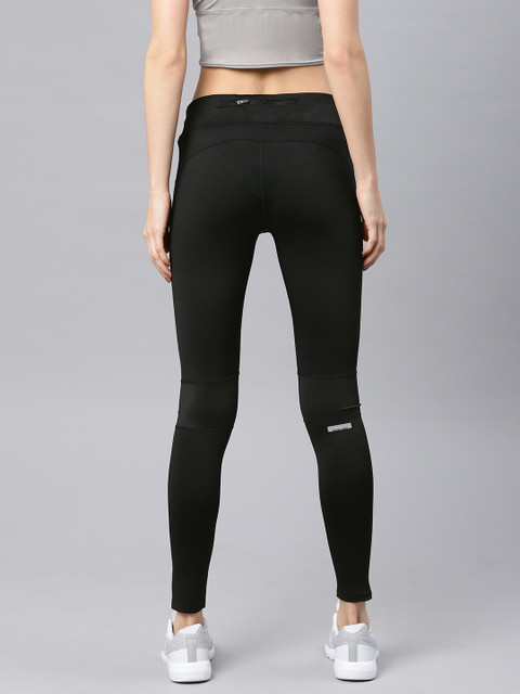 

HRX by Hrithik Roshan Women Black Solid Tights