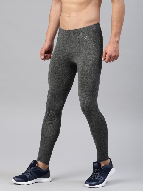 

HRX by Hrithik Roshan Men Grey Melange Rapid-Dry Active Compression Tights