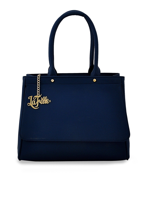 

LaFille Blue Solid Handheld Bag