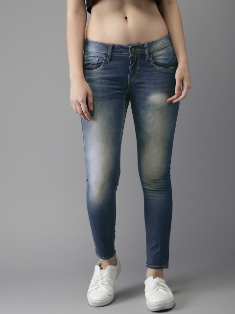 

Moda Rapido Women Blue Skinny Fit Mid-Rise Cropped Clean Look Stretchable Jeans