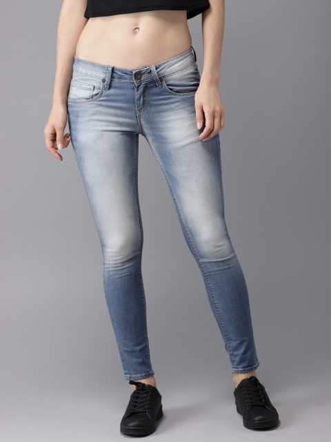 

Moda Rapido Women Blue Skinny Fit Mid-Rise Cropped Clean Look Stretchable Jeans