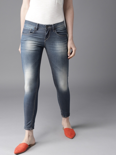 

Moda Rapido Women Blue Skinny Fit Mid-Rise Cropped Clean Look Stretchable Jeans