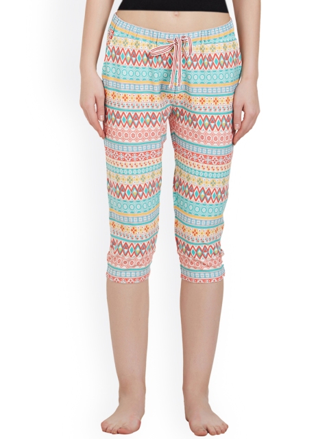 

Mystere Paris Women Multicoloured Printed Regular Fit Capris, Multi