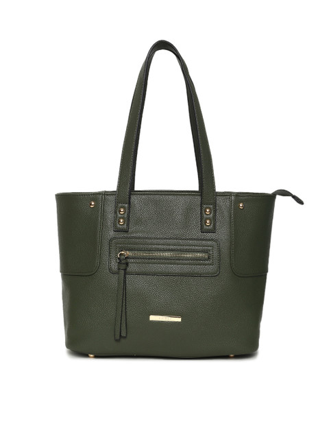 

CERIZ Olive Green Solid Shoulder Bag