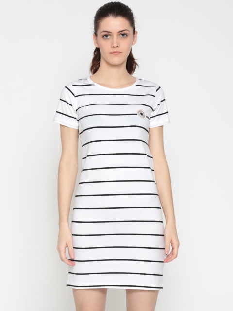 

Converse Women Off-White Striped T-shirt Dress