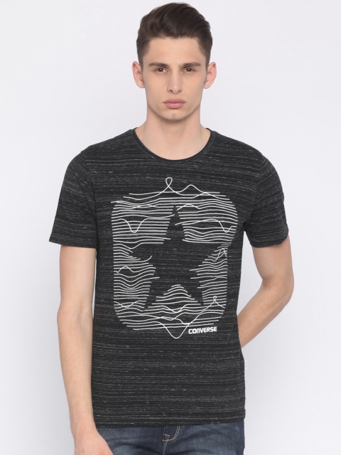 

Converse Men Black Printed Round Neck T-shirt