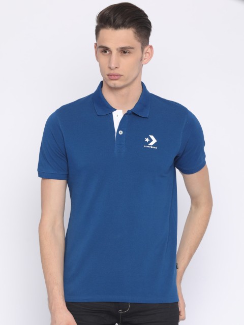 

Converse Men Blue Polo Neck T-shirt