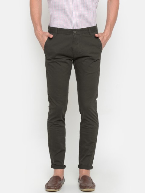 

Indigo Nation Men Brown Slim Fit Solid Chinos