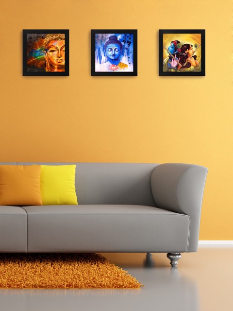 

Story@Home Multicoloured Set of 3 Religious Wall Art, Multi