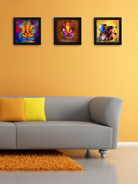 

Story@Home Multicoloured Set of 3 Religious Wall Art, Multi