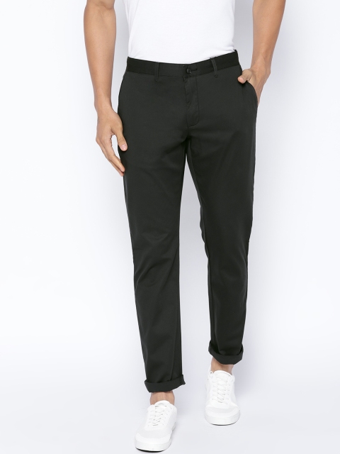 

Blackberrys Men Black Regular Fit Solid Regular Trousers