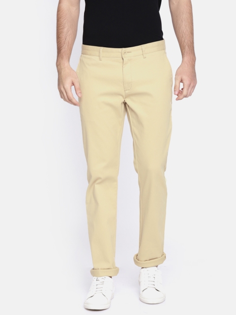 

Blackberrys Men Beige Regular Fit Solid Trousers