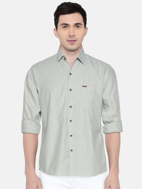 

Wrangler Men Grey Regular Fit Solid Casual Shirt