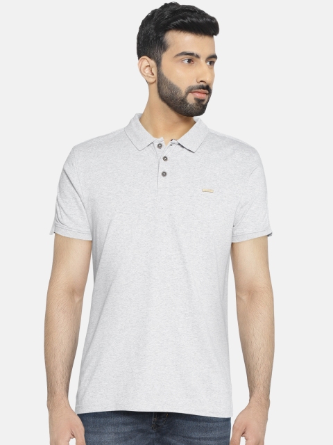 

Wrangler Men Grey Solid Polo Collar T-shirt