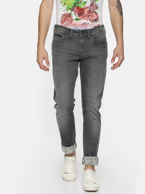 

Wrangler Men Grey Vegas Skinny Fit Low-Rise Clean Look Stretchable Jeans