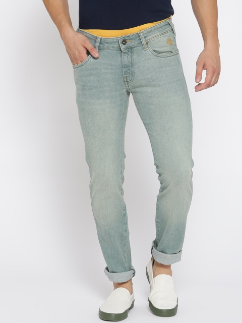 Wrangler Men Blue Slim Fit Low-Rise Clean Look Stretchable Jeans