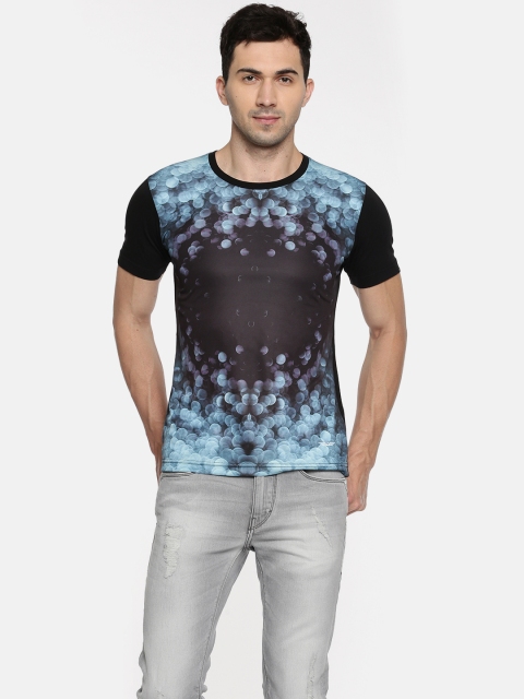 

Flying Machine Men Black Printed Round Neck T-shirt