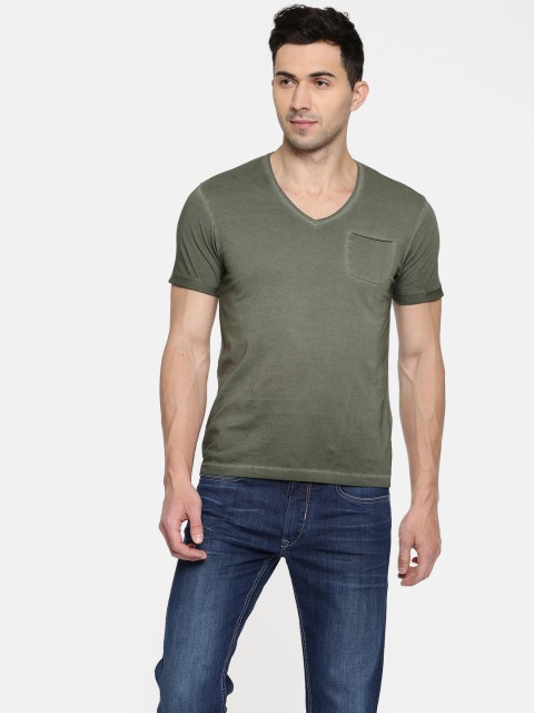 

Flying Machine Men Grey Printed Round Neck T-shirt