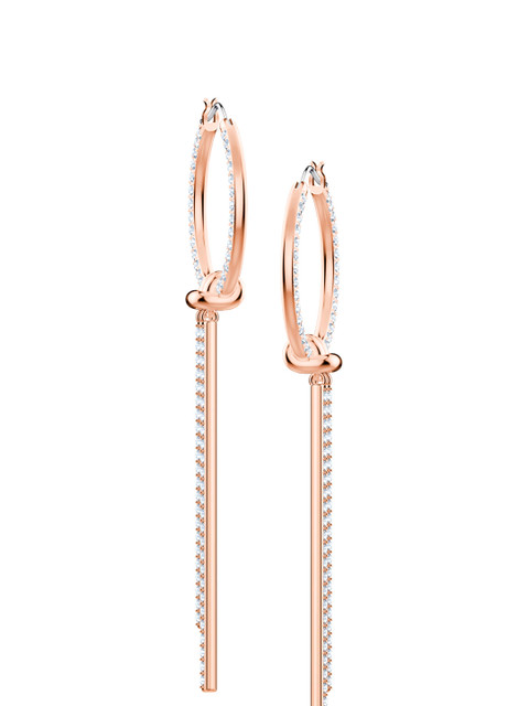 

SWAROVSKI Rose Gold-Plated Lifelong Hoop Pierced Earrings