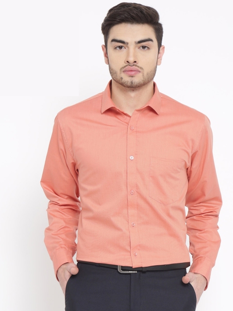 

DENNISON Men Orange Comfort Slim Fit Solid Formal Shirt