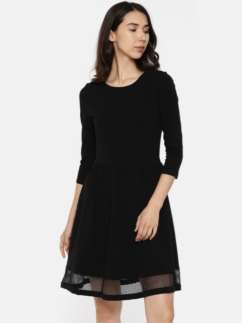 

ONLY Women Black Solid A-Line Dress