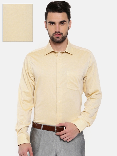 

Blackberrys Men Yellow Slim Fit Self Design Formal Shirt