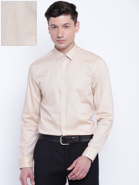 

Blackberrys Men Yellow Slim Fit Self-Design Formal Shirt