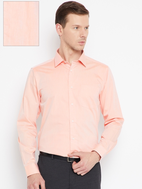 

Blackberrys Men Peach-Coloured Slim Fit Solid Formal Shirt