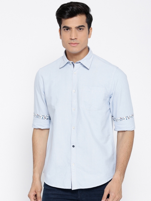 

Blackberrys Men Blue Slim Fit Solid Casual Shirt
