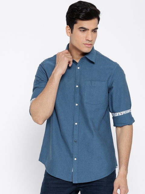 

Blackberrys Men Blue Slim Fit Solid Casual Shirt