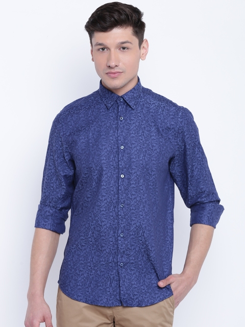 

Blackberrys Men Blue Slim Fit Printed Casual Shirt