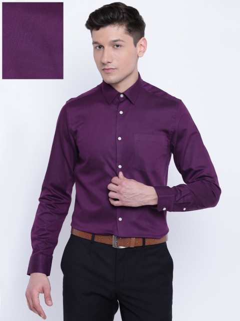 

Blackberrys Men Purple Slim Fit Solid Formal Shirt