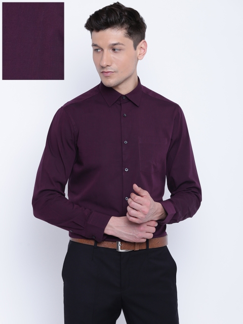 

Blackberrys Men Burgundy Slim Fit Solid Formal Shirt