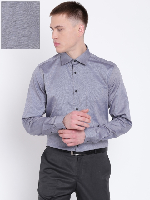 

Blackberrys Men Grey Slim Fit Solid Formal Shirt